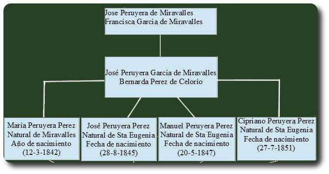 Genealogía de los Peruyera Pérez.