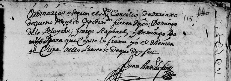 Partida de matrimonio de Catalina de La Peruyera con Manuel Infante González (parte dos).
