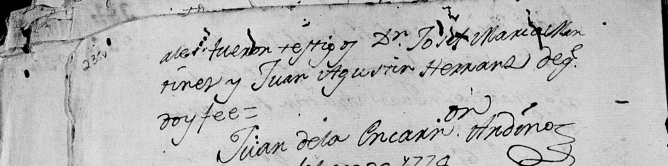 Partida de matrimonio de Thomasa de La Peruyera con Manuel Rodríguez del Moral (parte dos).