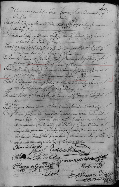 Padrón de hidalguía de la parroquia de Pivierda en el concejo de Colunga del año 1787.