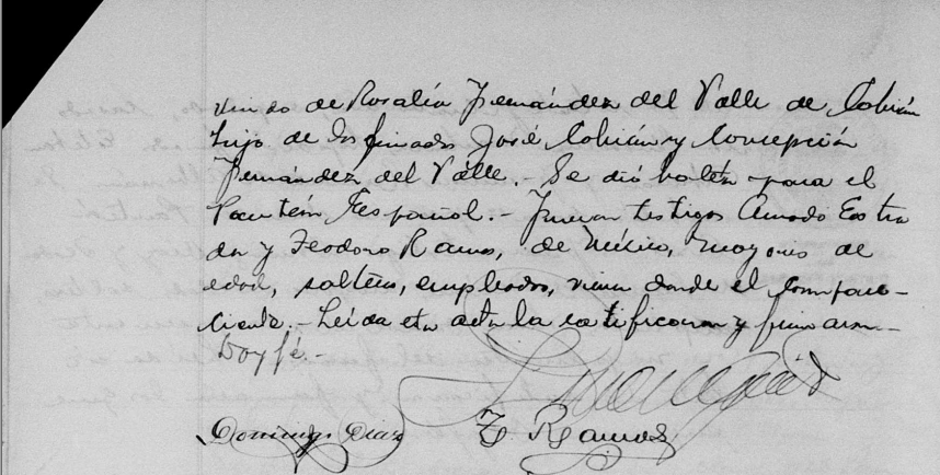 Acta de defunción de Feliciano Cobián Fernández del Valle (parte dos).